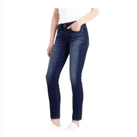 American Eagle Skinny Super Stretch Jeans Blue Medium Wash Denim Low Rise 0 - Picture 1 of 7